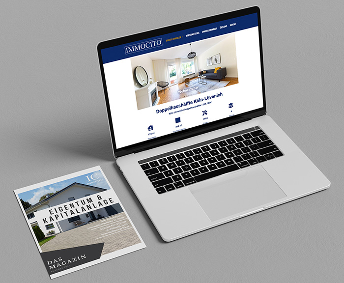Real Estate Website Development and Print Magazine Project for Immocito Real Estate